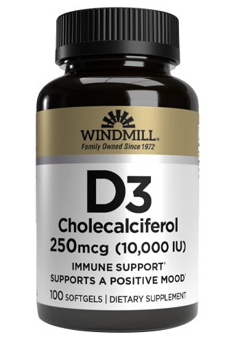 D3 250 mcg (10000 IU) Softgels 100ct - Sterling Distributors