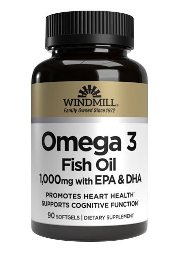 Omega 3 Fish Oil 1000 mg with EPA & DHA Softgels 90ct - Sterling Distributors