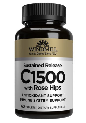 Windmill Sustained Release C 1500 mg with Rose Hips Tablets - Sterling Distributors