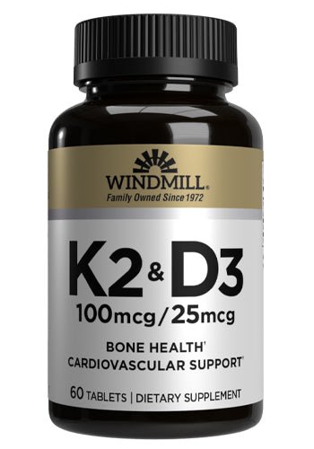 Windmill K2 & D3 100 mcg/25 mcg Tablets - Sterling Distributors