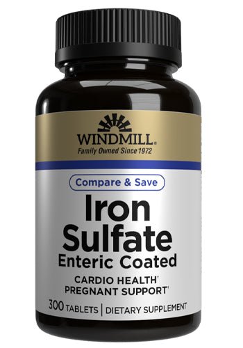 Windmill Iron Sulfate Enteric - Coated Tablets 300ct - Sterling Distributors