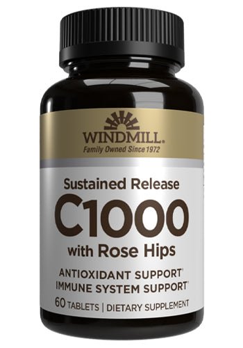 Windmill Sustained Release C 1000 mg with Rose Hips Tablets - Sterling Distributors