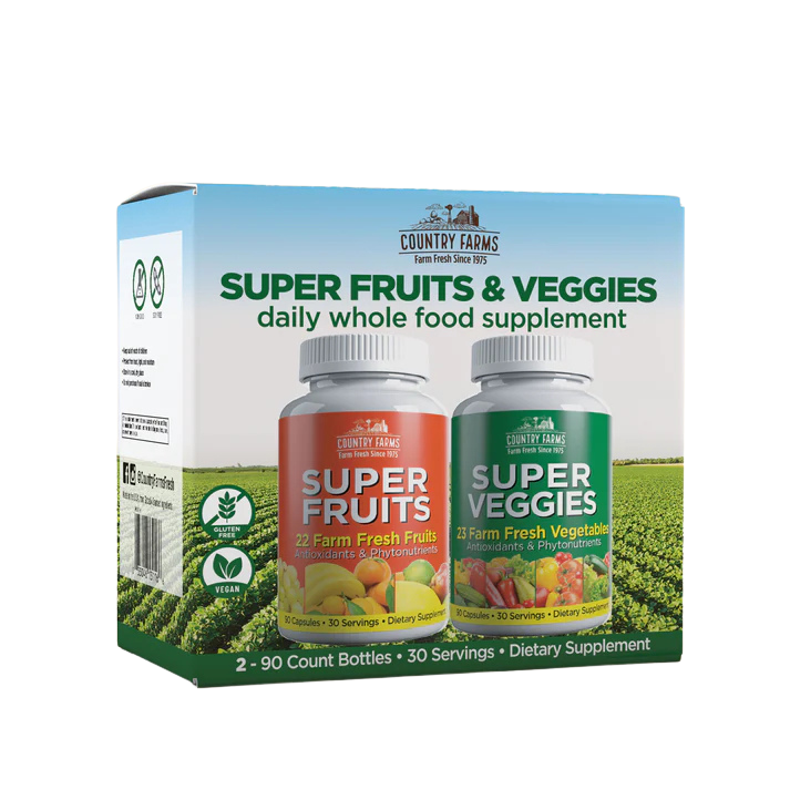Country Farms Super Fruits & Veggies Capsules - Sterling Distributors