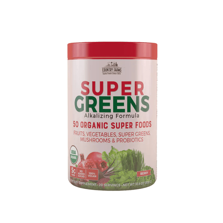 Country Farms Super Green Drink Mix Berry - Sterling Distributors