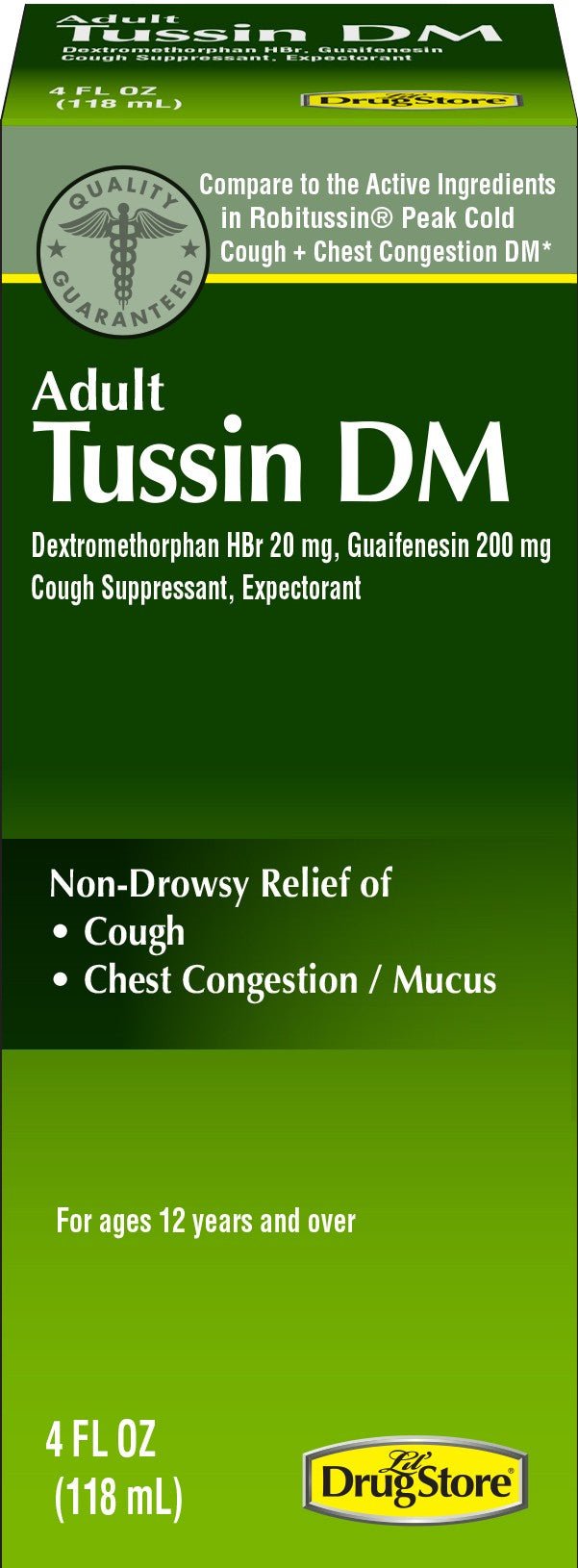 Lil Drug Liquid Adult Tussin DM 4 oz - Sterling Distributors