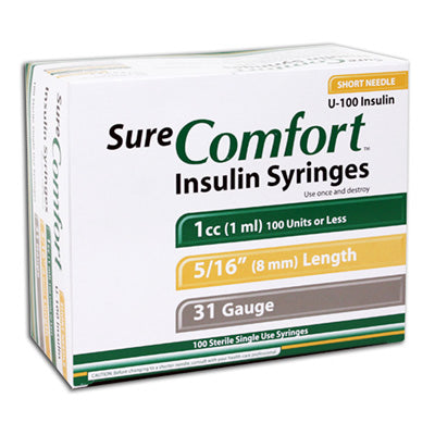 Allison Medical Syringe 31G 1cc 5/16" 100/Box