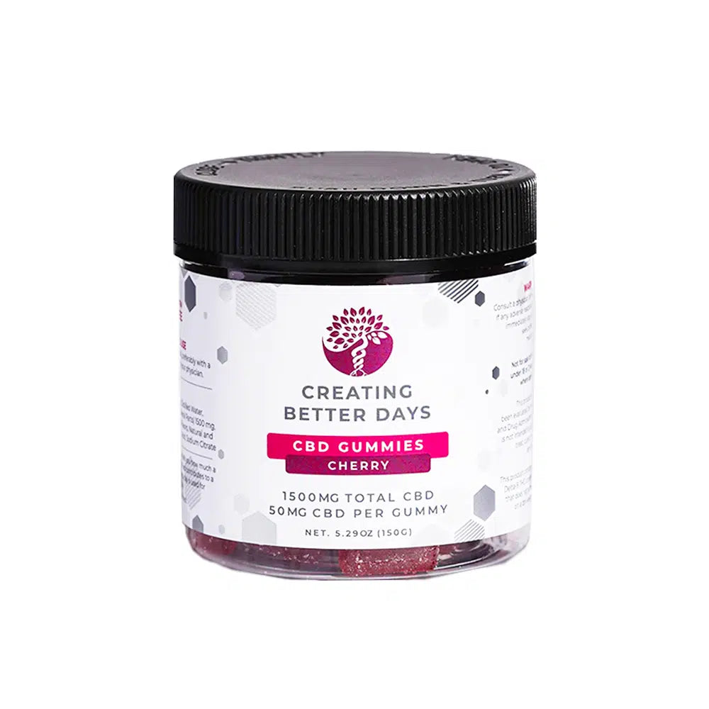 Creating Better CBD Cherry Gummy 1500mg Total 30ct