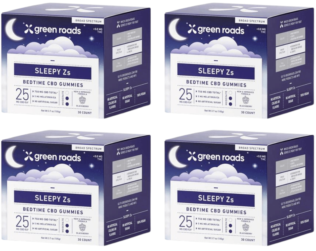 Green Roads Sleepy Zs Gummies 750mg 30ct -Case of 4