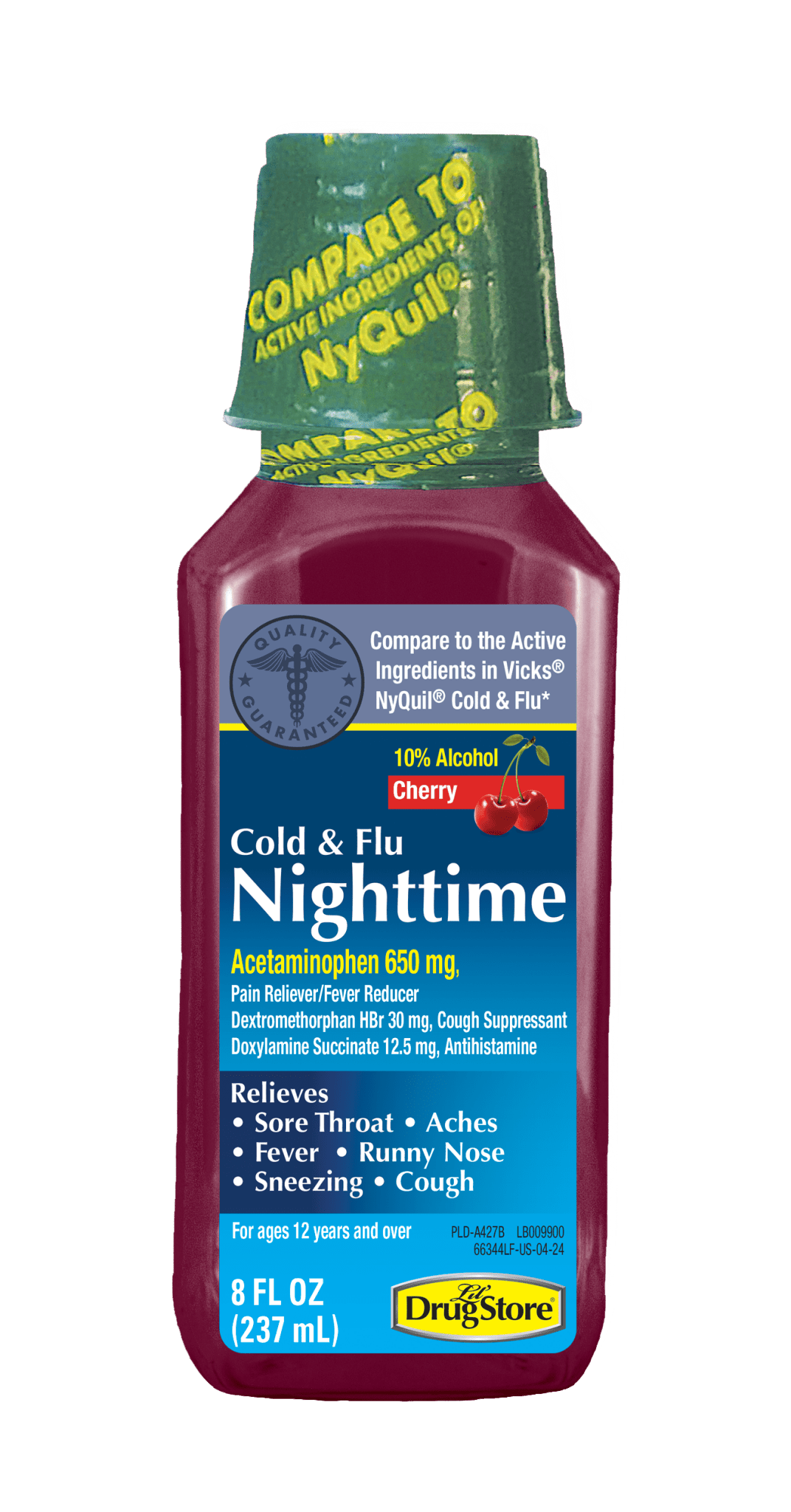Lil Drug Cold & Flu Nighttime Liquid 8 oz - Sterling Distributors