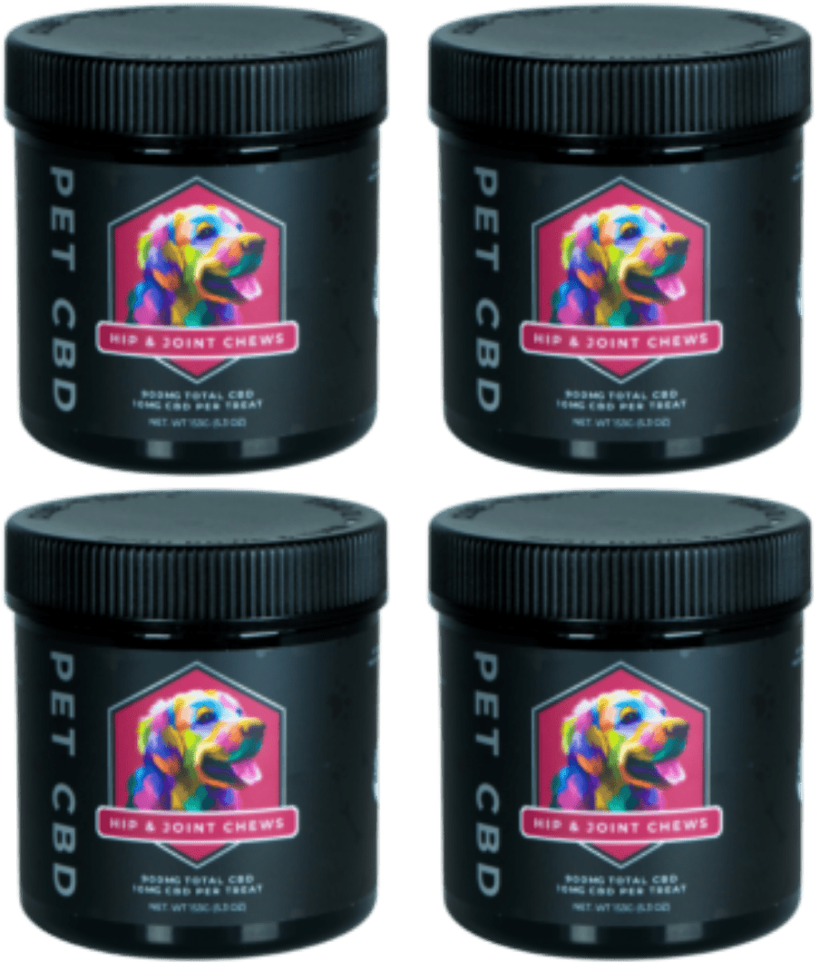 Hip and Joint Chews CBD Dog Treats 900 MG (Bacon Flavored) - Case of 4 - Sterling Distributors