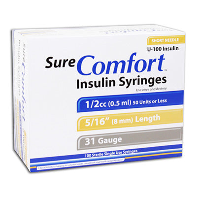 Allison Medical Syringe 31G 3/10cc 1/2" Unit 5/16 (100/Box)