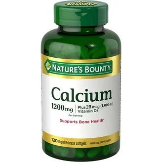 Nature Bounty Calcium 1200mg + Vitamin D 120ct Softgels - Sterling Distributors