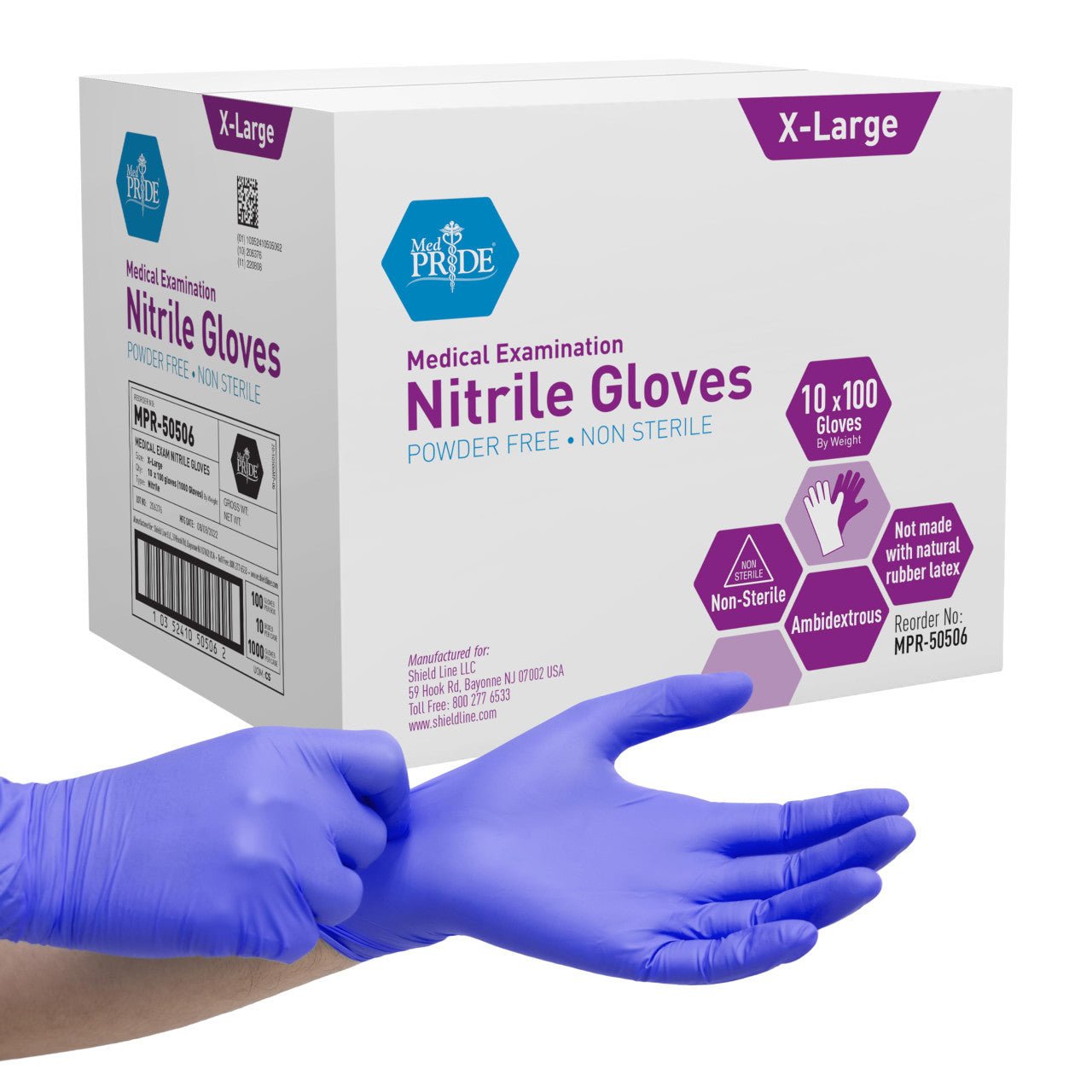 Shieldline Synthetic Vinyl X - Large Non Sterile - Sterling Distributors