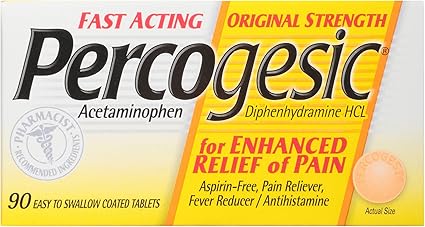 Percogesic Original Strength Pain Tablets 90ct - Sterling Distributors
