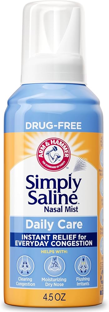 Arm & Hammer Simply Saline Daily Care Nasal Mist 4.4oz, Saline Nasal Spray - Sterling Distributors