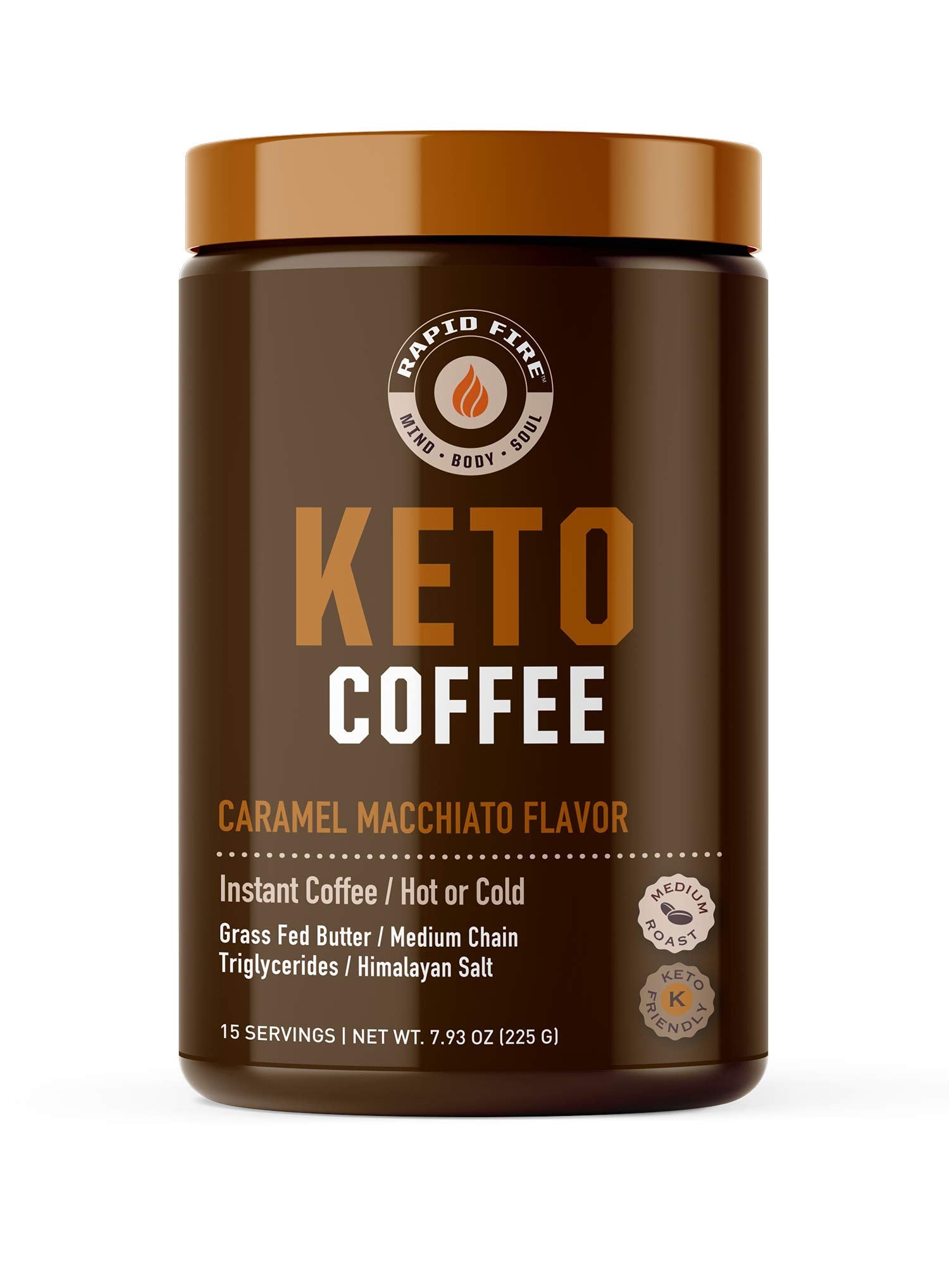 Rapid Fire Ketogenic Coffee Canister (Caramel Macchiato) - Sterling Distributors