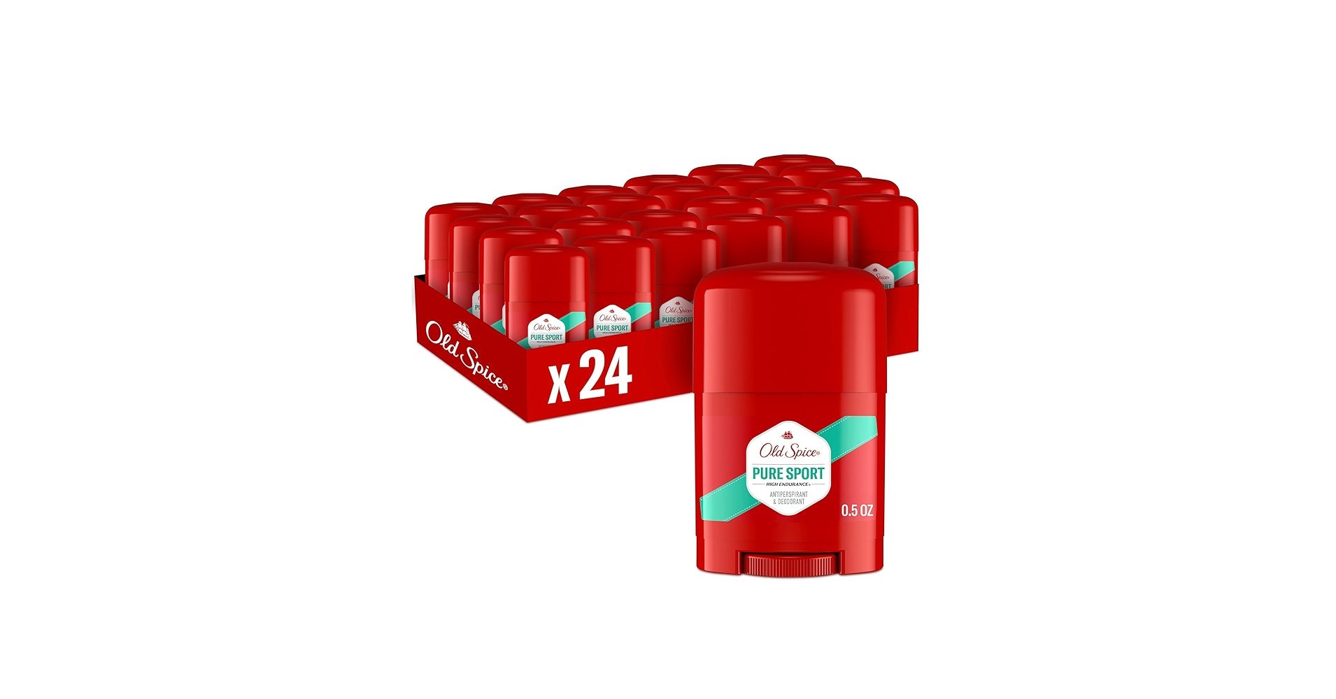 Old Spice - Antiperspirant & Deodorant Pure Sport 0.5 oz - 24 Pack - Travel Size - Sterling Distributors