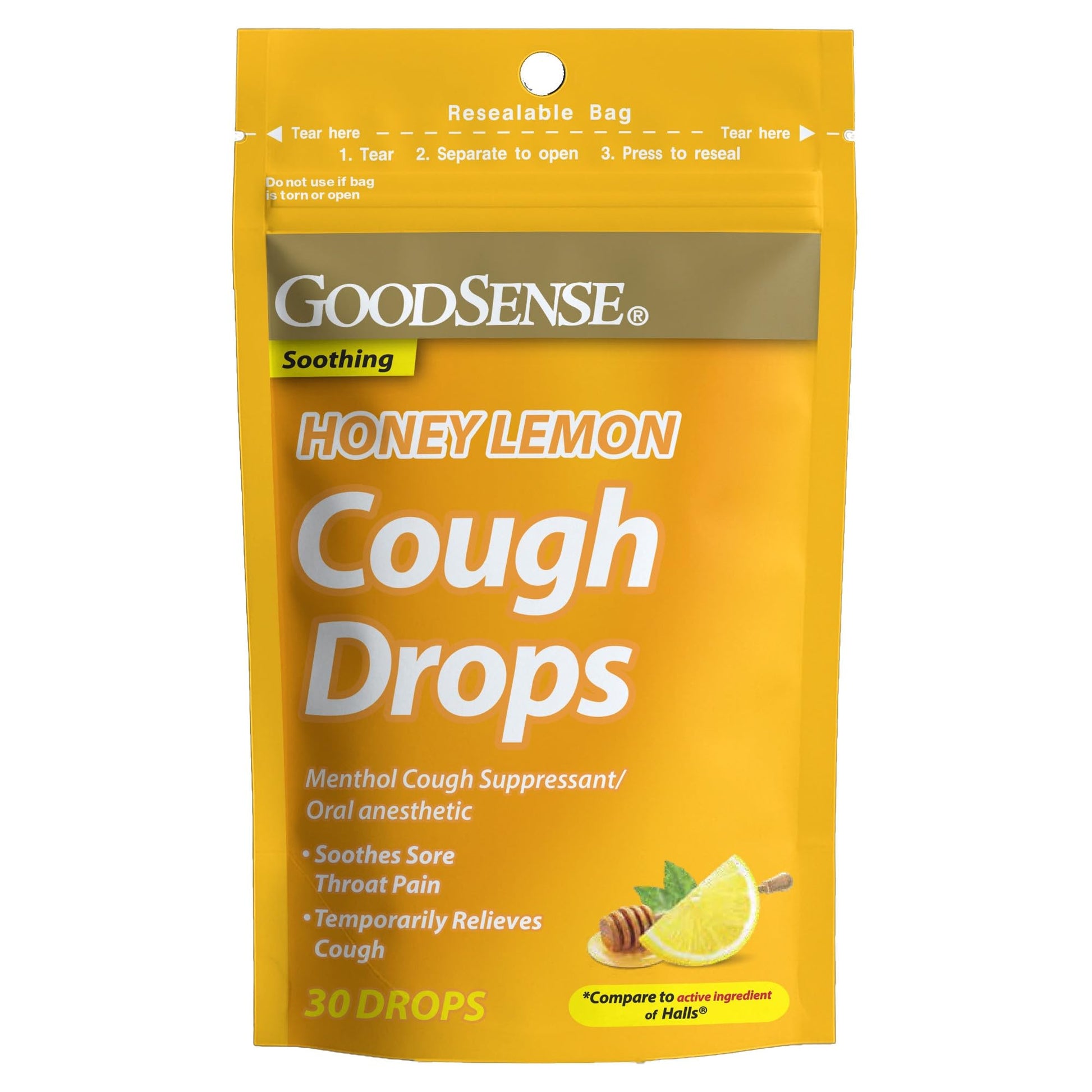 Good Sense Cough Drops Honey Lemon 30ct - Sterling Distributors