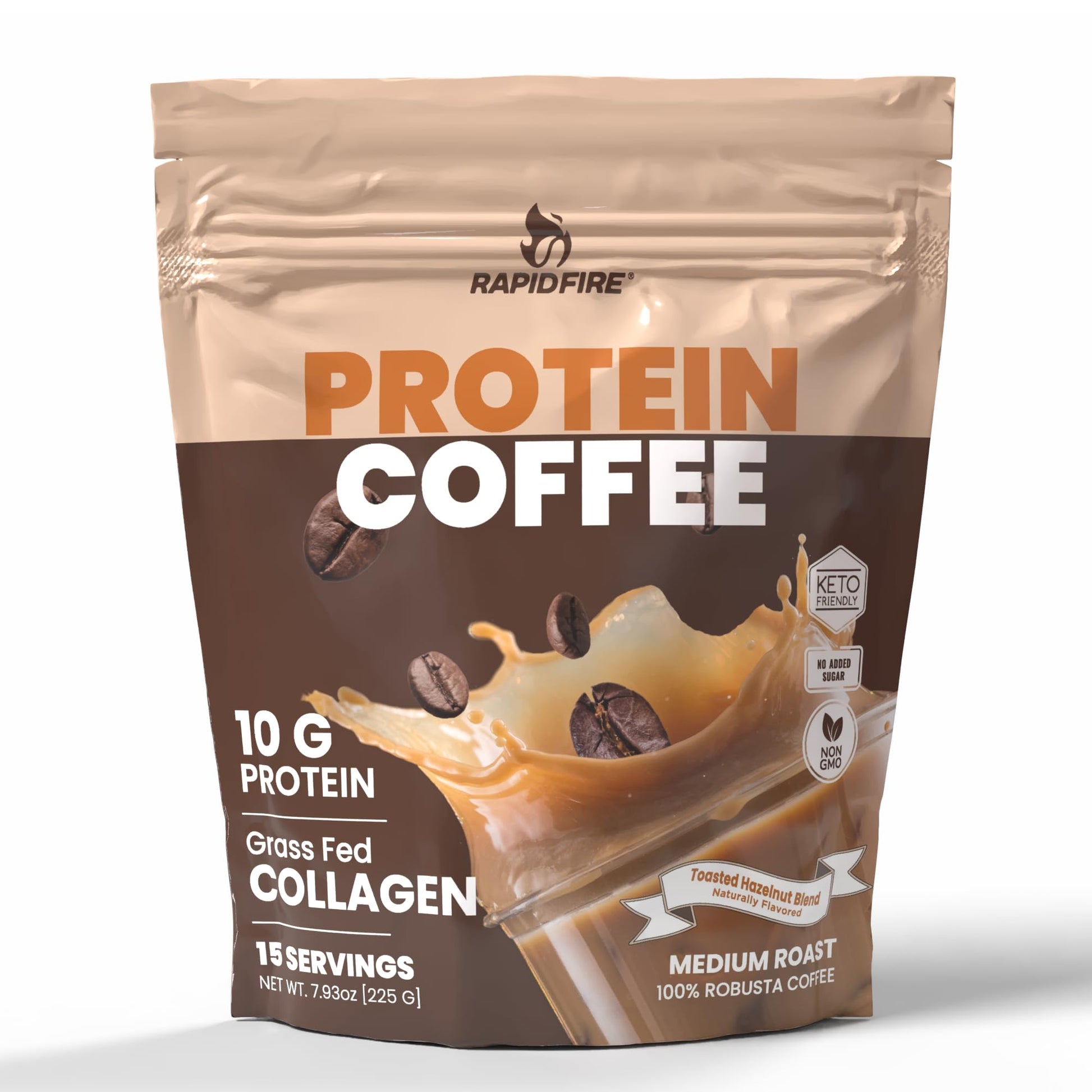 Rapid Fire Protein Coffee Bag - Hazelnut - Sterling Distributors