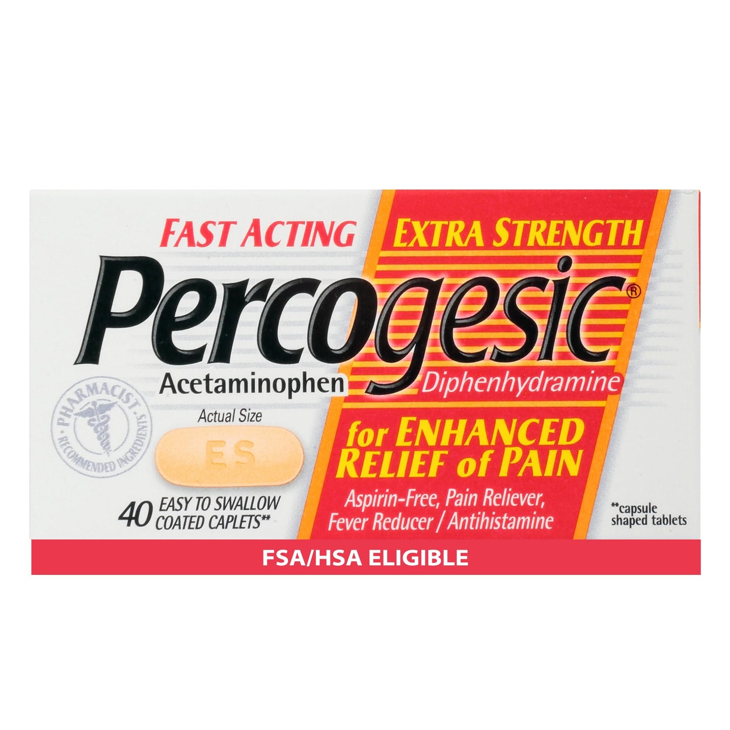 Percogesic Extra Strength Pain Caplets 40ct - Sterling Distributors