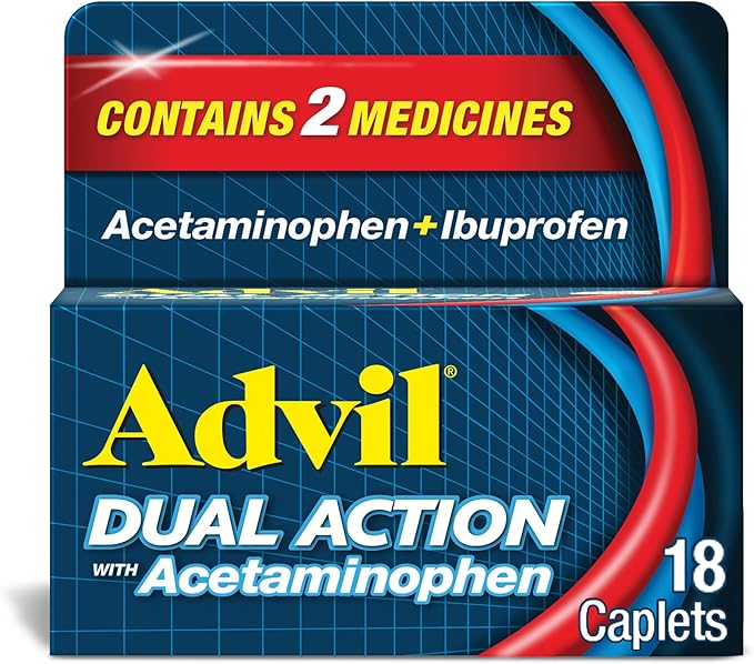 Advil Dual Action with Acetaminophen Caplets 18ct - Sterling Distributors