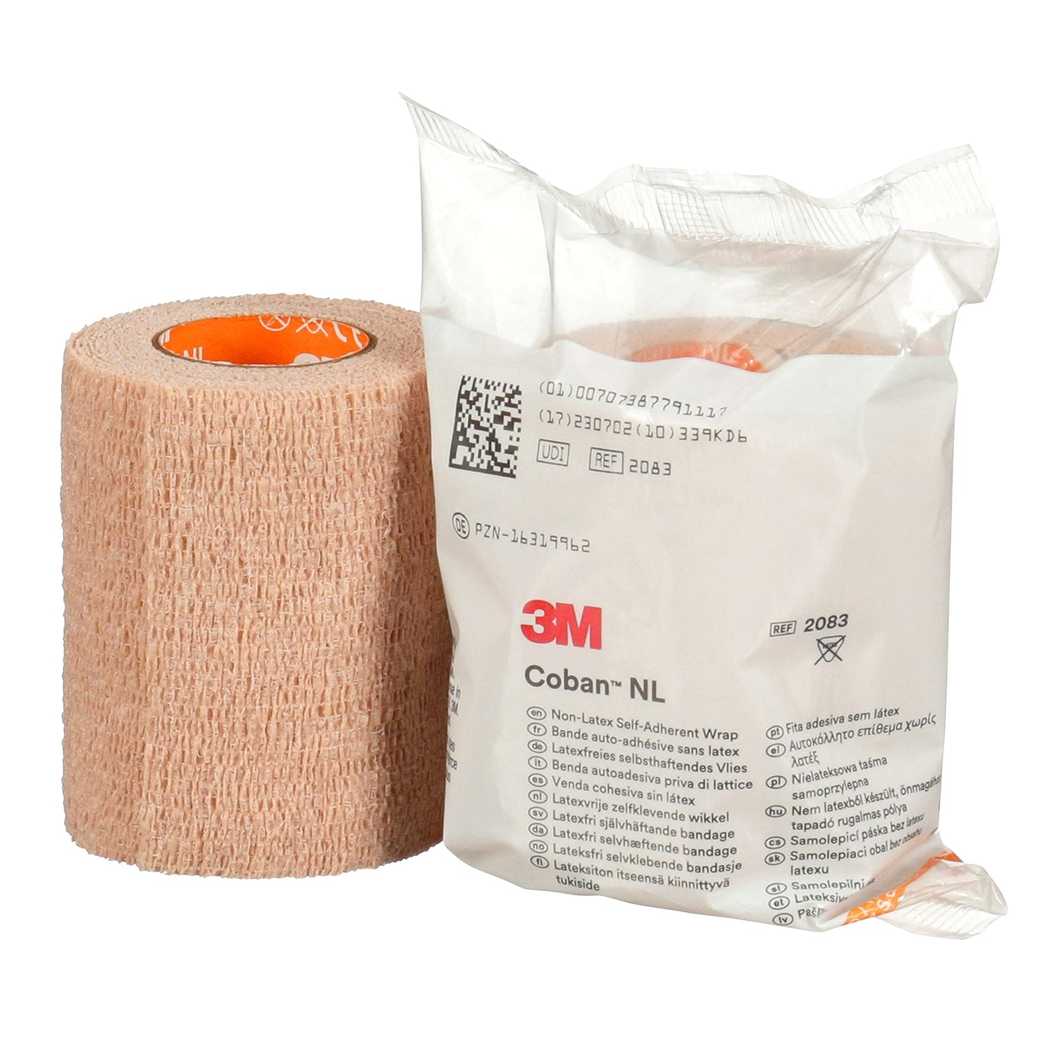 3M Coban Self - Adherent Wrap Lightweight Latex Non - Sterile 1in x 5 yds Tan - Sterling Distributors