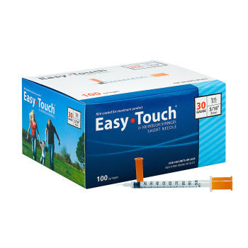 Easy Touch 3/10cc 30g Syringe 1/2 Length
