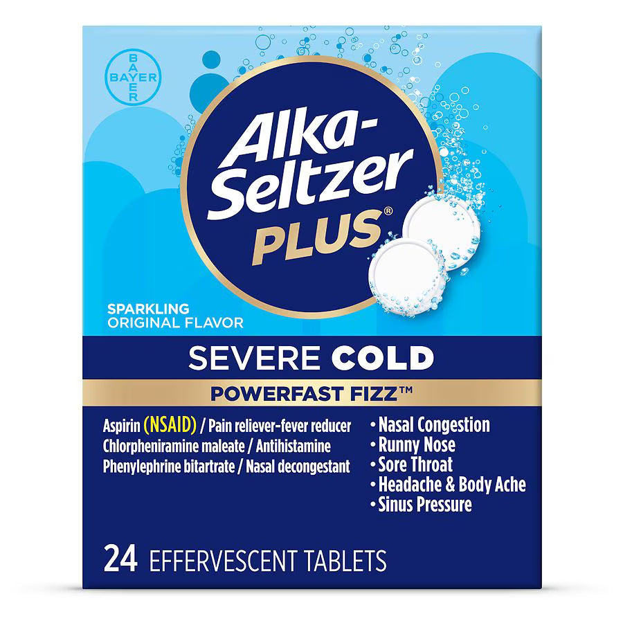 Alka Seltzer Plus Severe Cold Effervescent Tablets 24 ct
