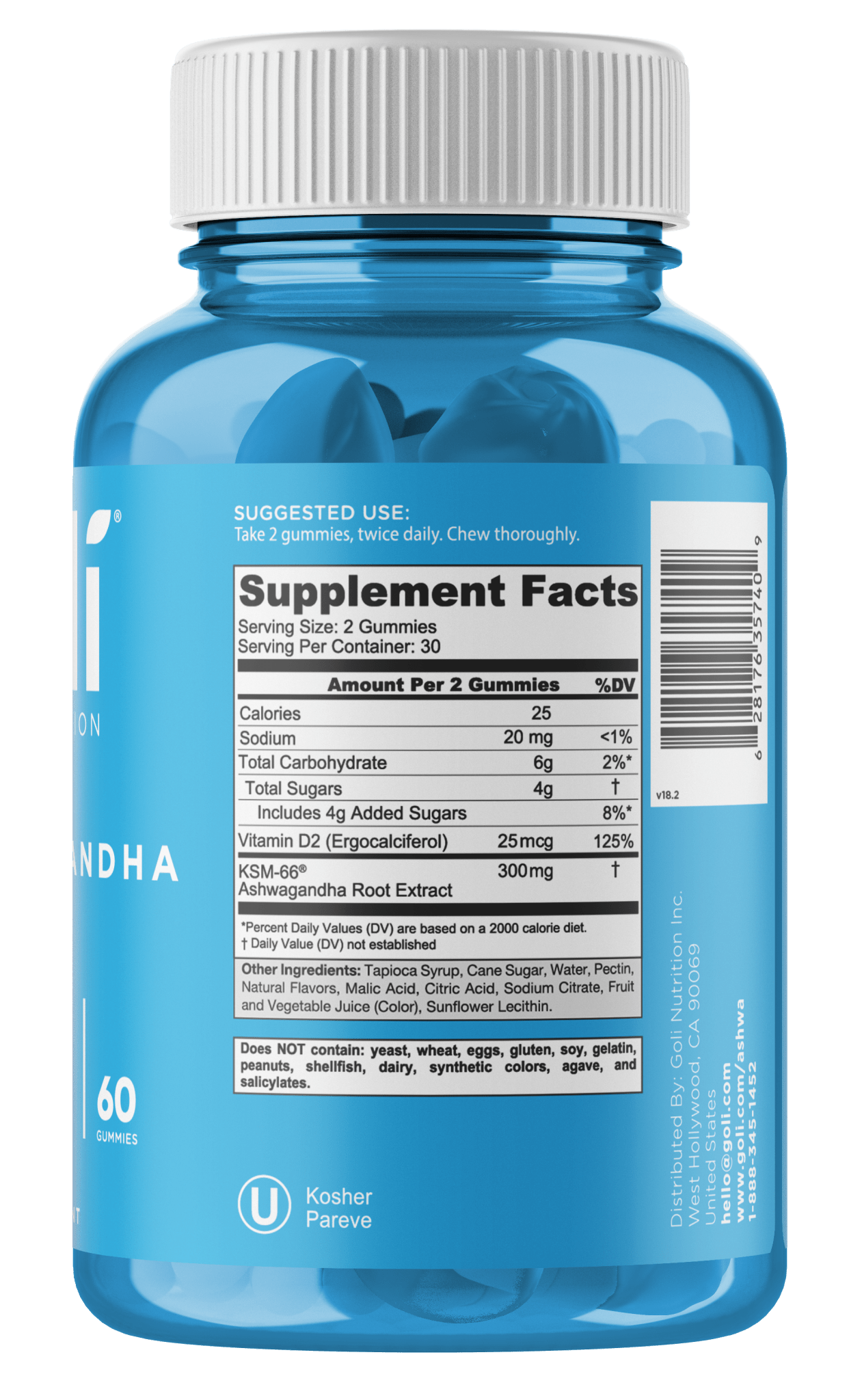 Goli Ashwagandha Gummies 60ct - Sterling Distributors