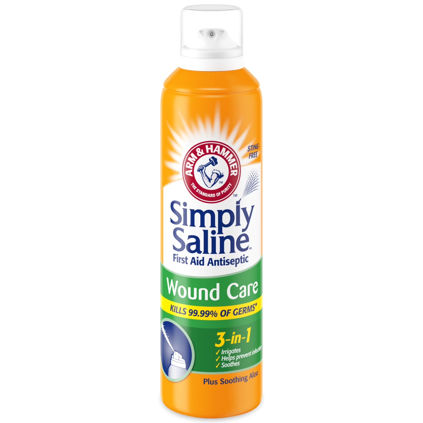 Arm & Hammer Simply Saline Wound Care 3 in 1 Antiseptic First Aid Spray 7.4 oz