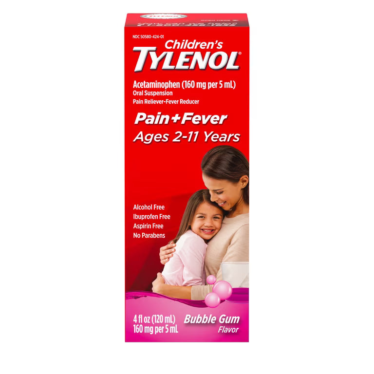 Tylenol Children's Oral Suspension Bubblegum 4oz