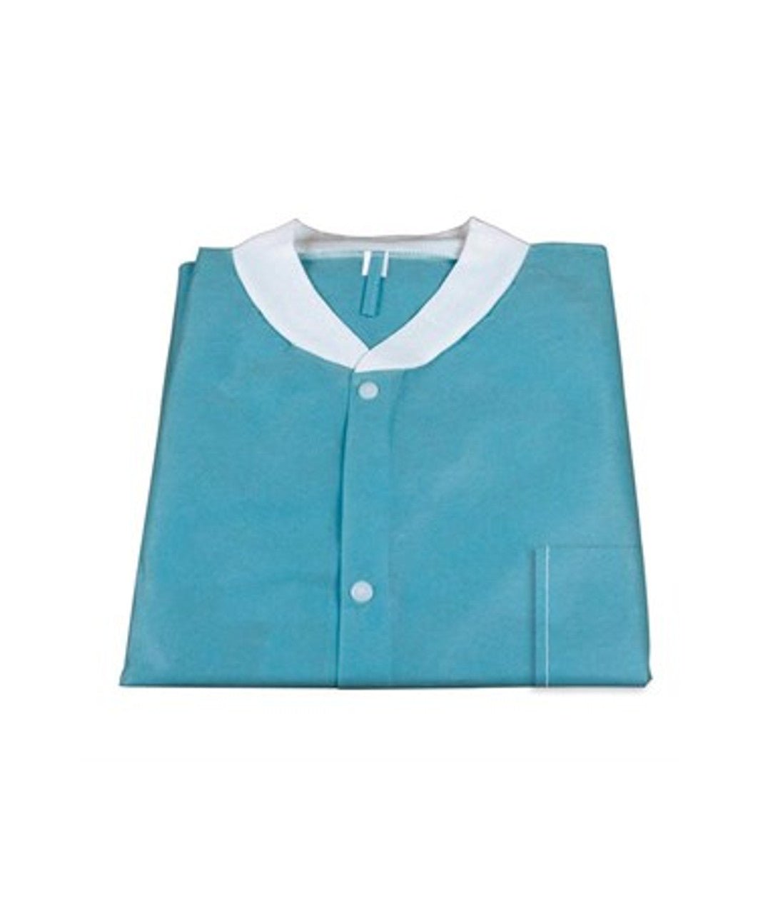 Dynarex Lab Coat SMS w/ 3 Pockets; Teal Large 3bag/10pcs/CS