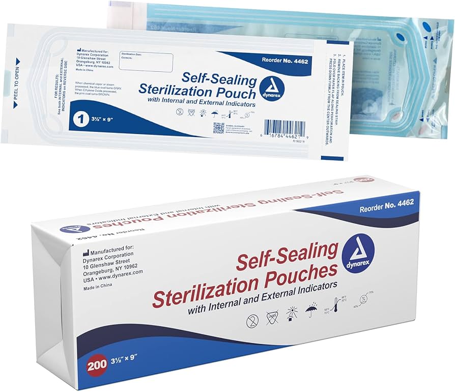 Dynarex Self Sterilization Pouch 3-1/2 x 9