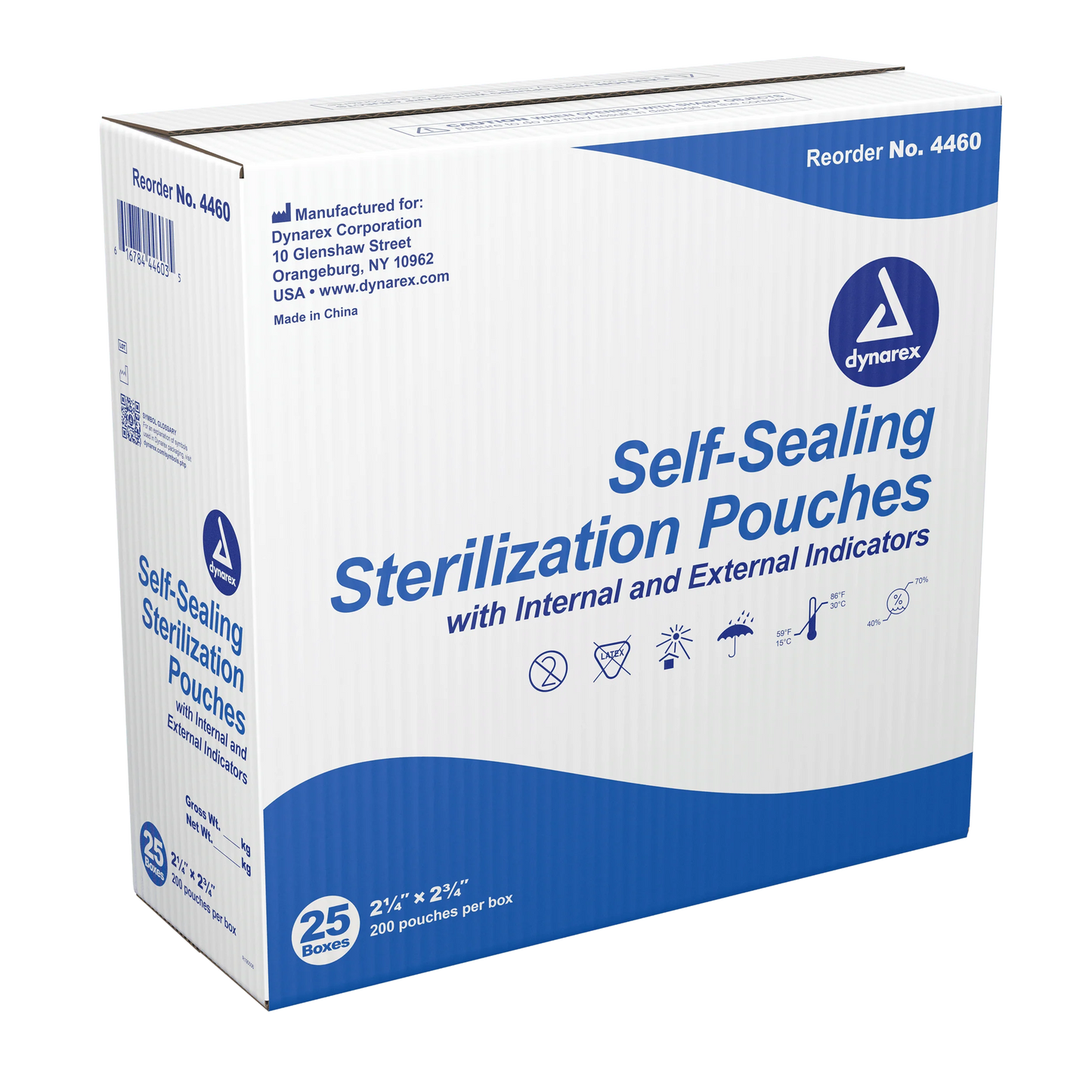 Dynarex Sterilization Pouches 3.5in x 5.25in (200/Box)
