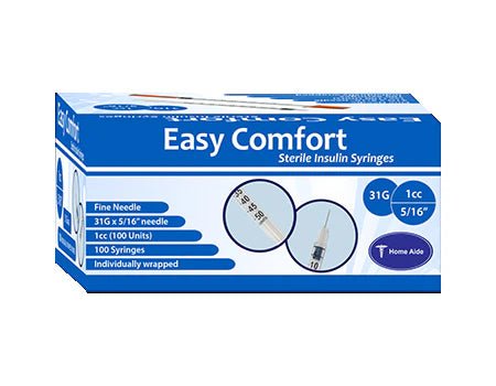 EasyComfort Insulin Syringe 31g 1cc 5/16in - Sterling Distributors