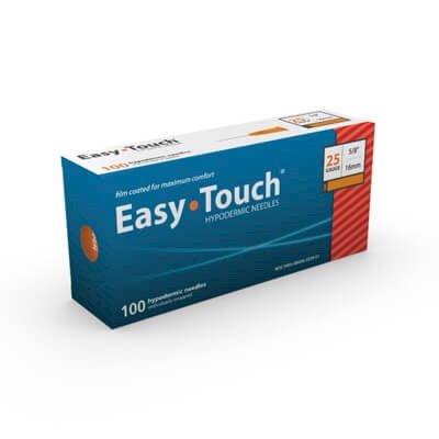 EasyTouch Hypodermic Needle 25G 1” is designed to provide safe, effective, and comfortable medication delivery.