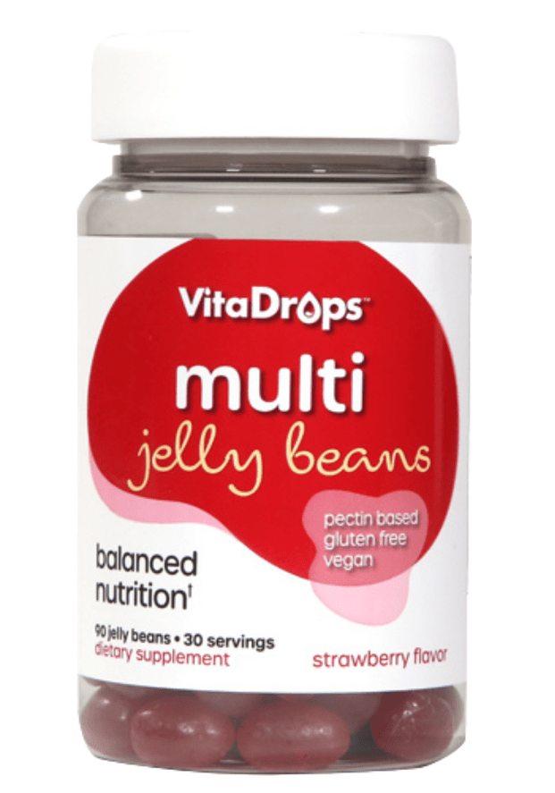 Vitadrops Multi Strawberry Flavor Jelly Beans 90ct (Case of 6) - Sterling Distributors