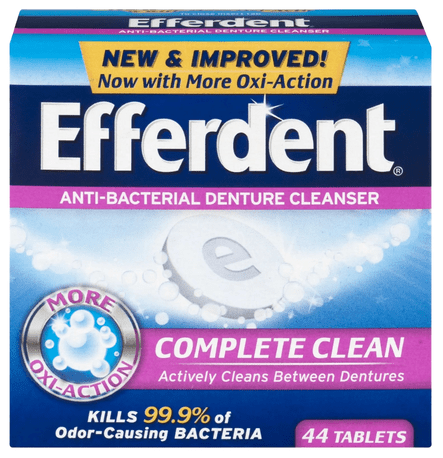 Efferdent Anti - Bacterial Denture Cleanser Tablets Complete Clean 44ct - Sterling Distributors