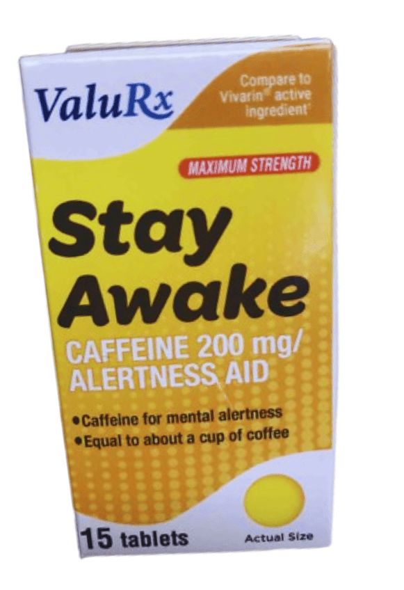 ValuRx Alertness Caffeine Tablets 15ct - Sterling Distributors