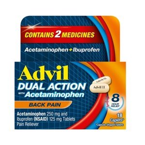 Advil Dual Action Back Pain with Acetaminophen Caplets 18ct - Sterling Distributors