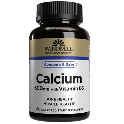 Windmill Calcium 600 mg with Vitamin D3 Tablets