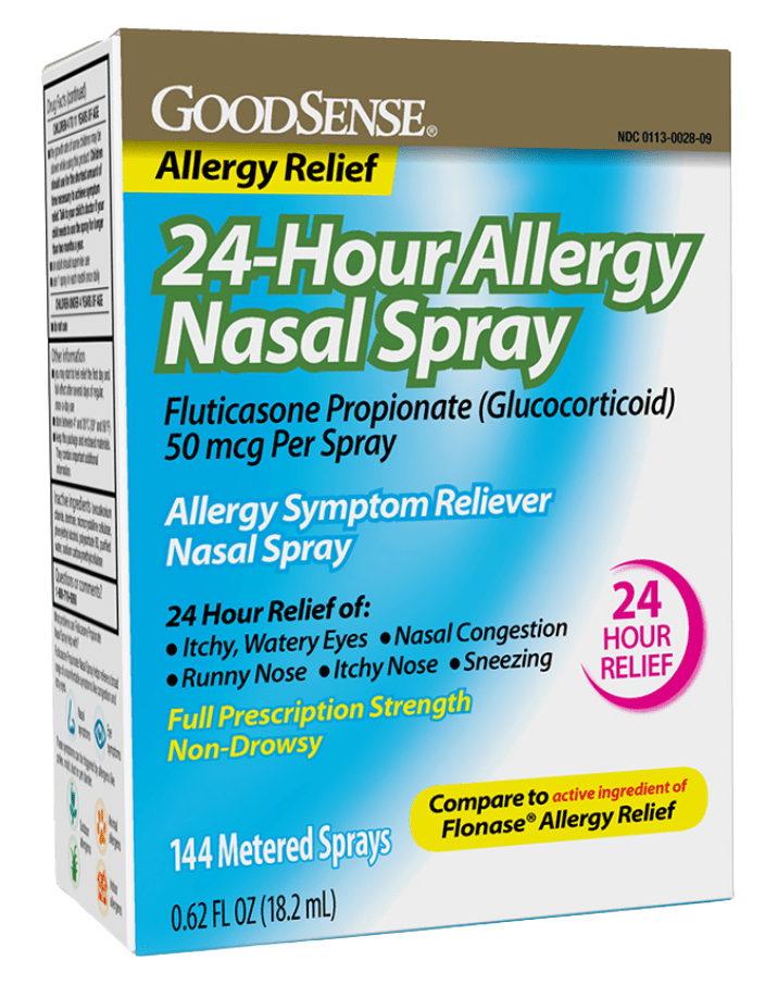 GoodSense 24-Hr Allergy Fluticasone Nasal Spray 144 Sprays 0.62 oz (Case of 6) - Sterling Distributors