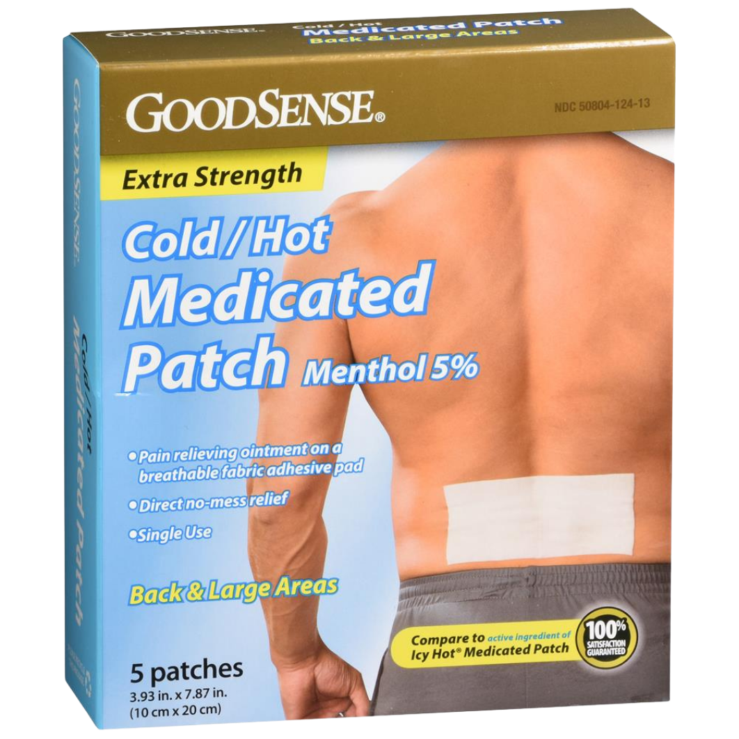 GoodSense Cold And Hot Patch Medicated, Large 5 CT (Case of 6) - Sterling Distributors