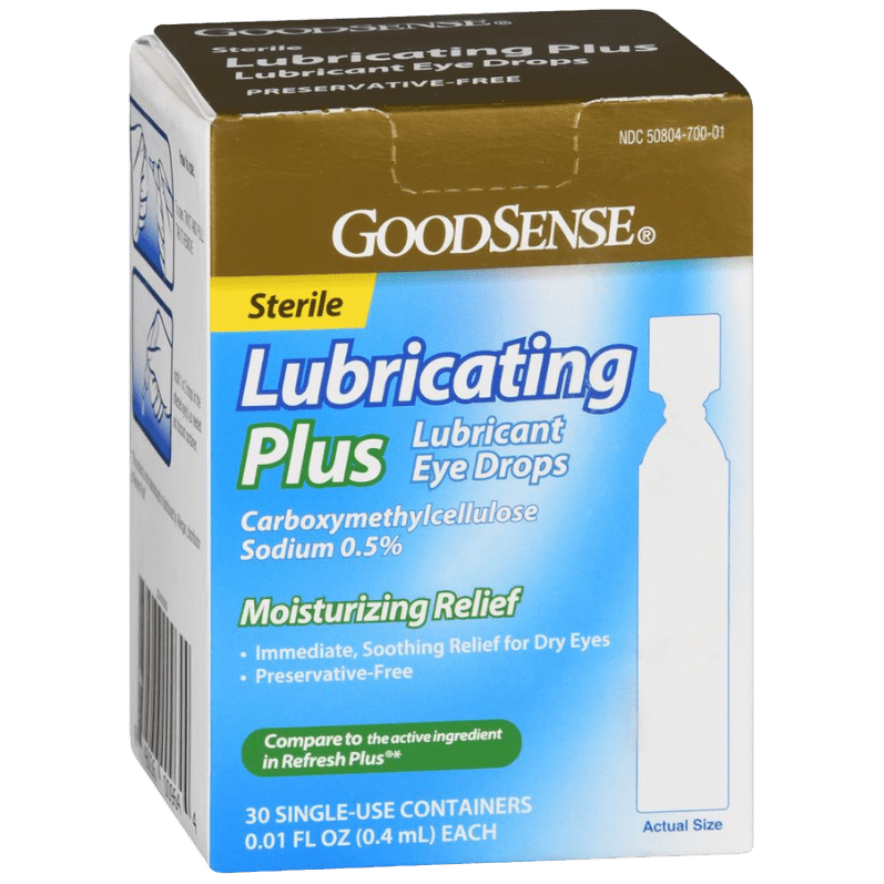GoodSense Lubricating Plus Eye Drops Single Use Vials 30 CT (Case of 6) - Sterling Distributors