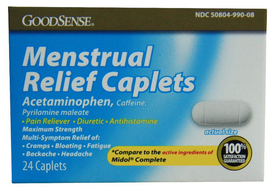 GoodSense Menstrual Relief 24 Caplets (Case of 6)