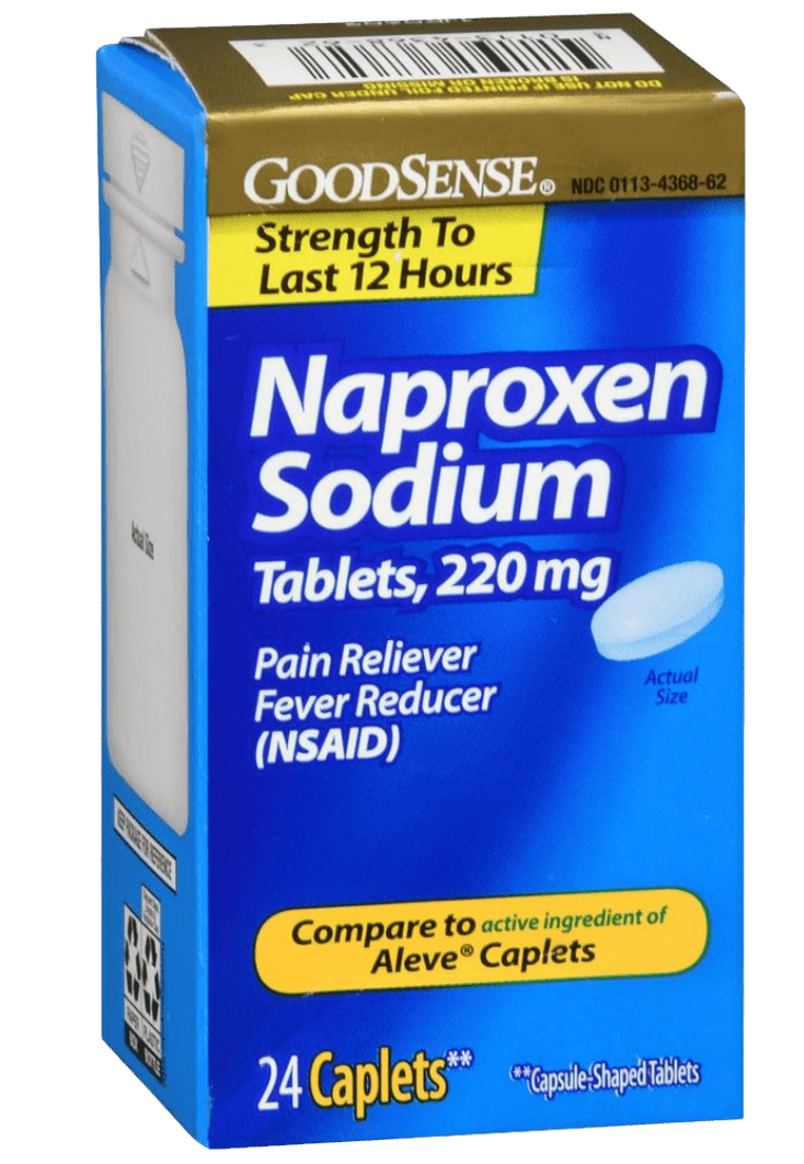 GoodSense Naproxen Sodium 220 Mg Caplets 24 CT (Case of 6) - Sterling Distributors