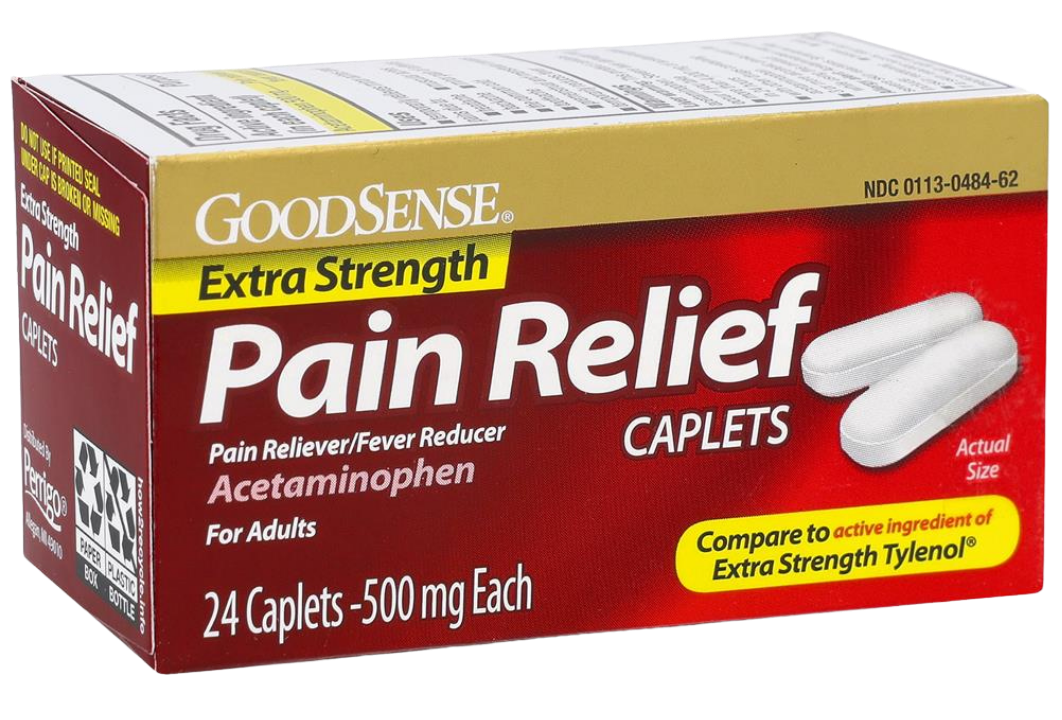 GoodSense Pain Relief XS 500 Mg Acetaminophen Caplets 24 CT (Case of 6)