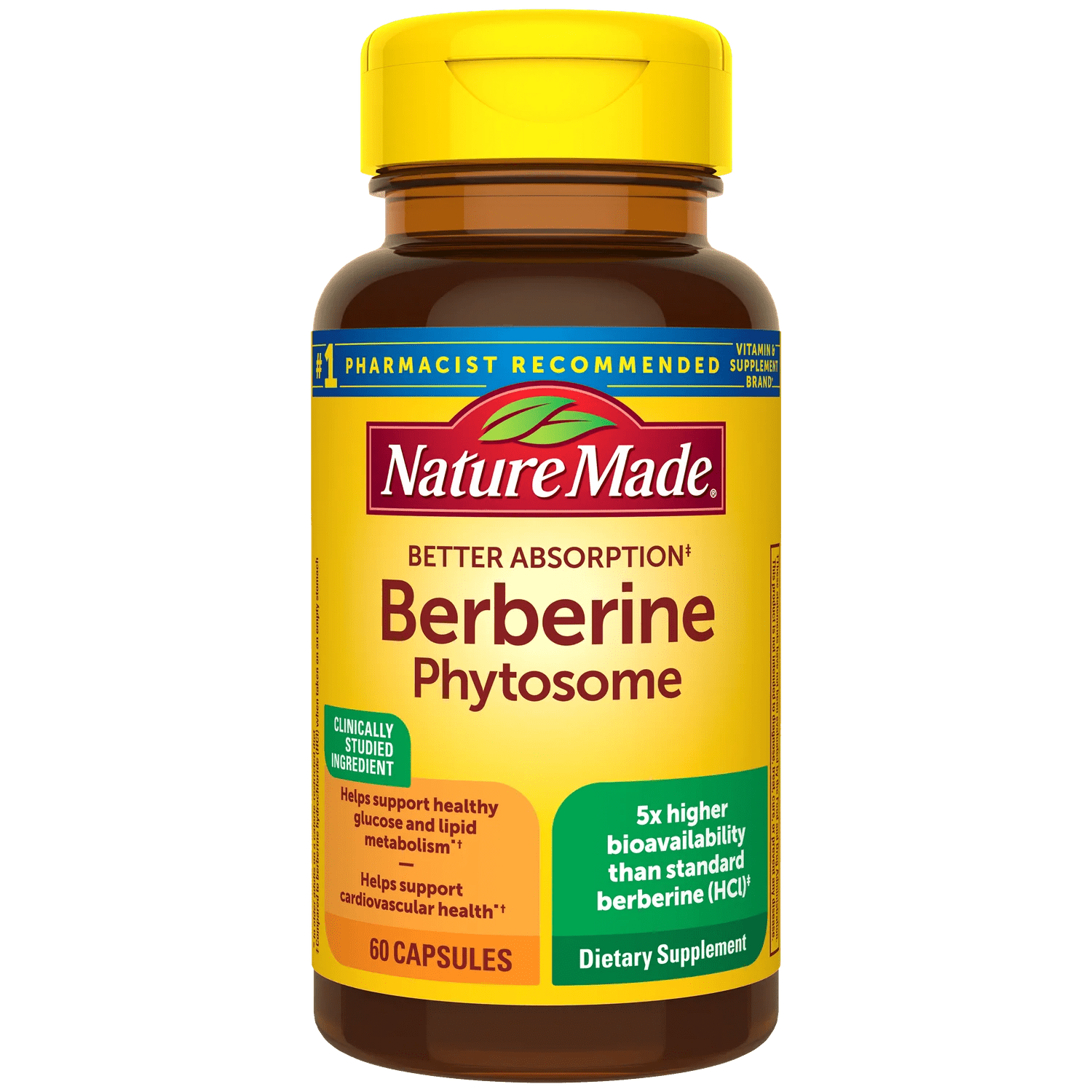 Nature Made Better Absorption Berberine Phytosome Capsules 550mg Capsules 60ct - Sterling Distributors