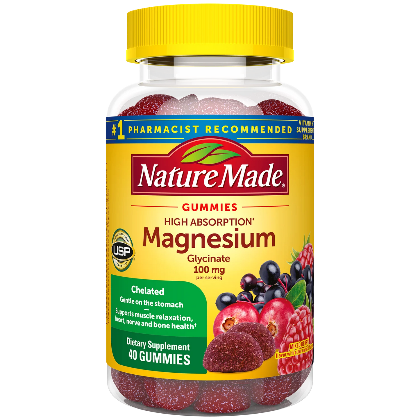 Nature Made High Absorption Magnesium Glycinate Gummies 40 Count - Sterling Distributors