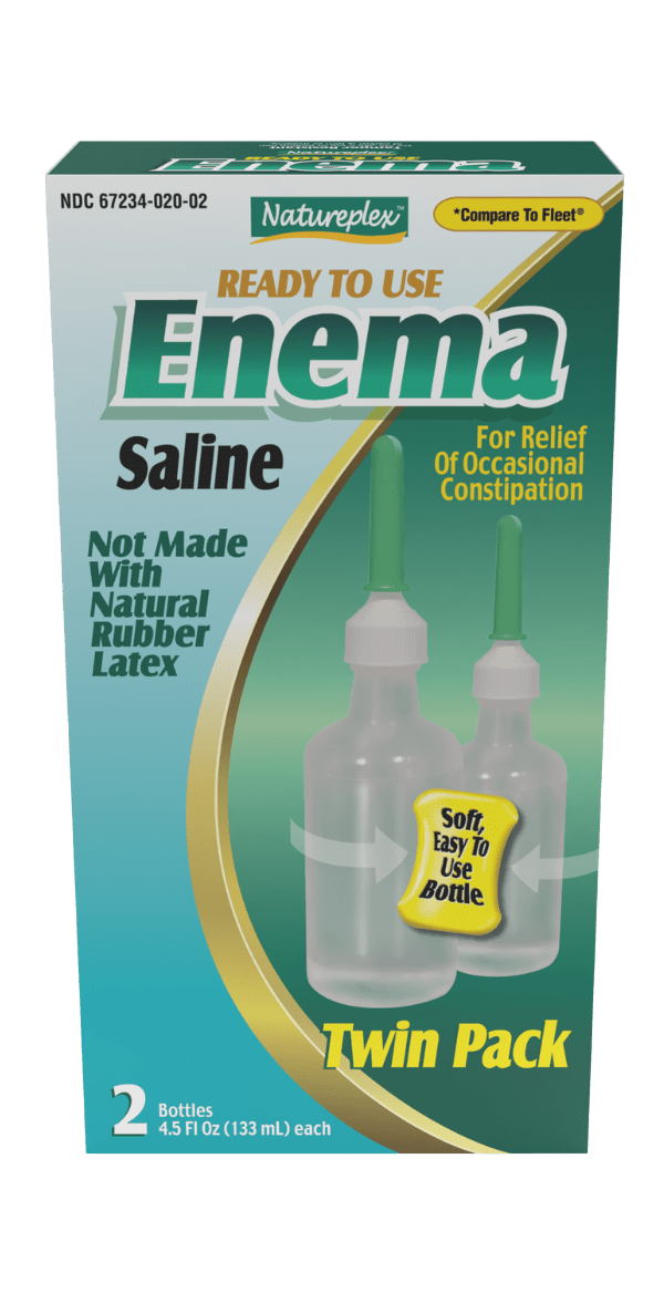 Natureplex Saline Enema, Twin Pack, 2 x 4.5 oz (Case of 6) - Sterling Distributors